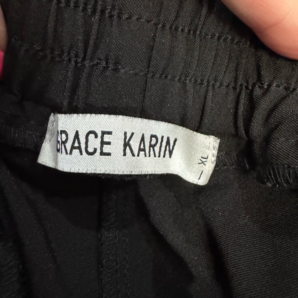 Grace Karin Paperbag Waist Black Pants - Size XL - Picture 4 of 4
